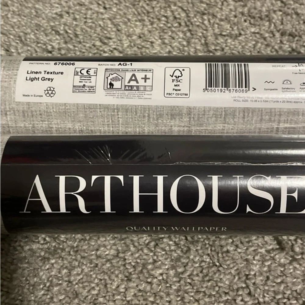 Arthouse Linen Textured Wallpaper-New